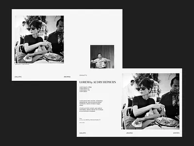 Pasta - Gallery & Recipes editorial minimal ui ux web