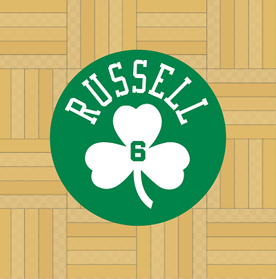 Bill Russell (Boston Celtics) 6 basketball boston brand celtics champion design graphic design identity legend logo nba sports visual