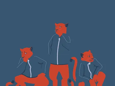 Behind the garages. animal art design digitalart drawing illustration illustrator vector