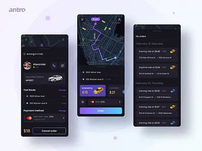 Taxi App Concept app auto concept design design concept driver figma mobile app neon taxi ui ux