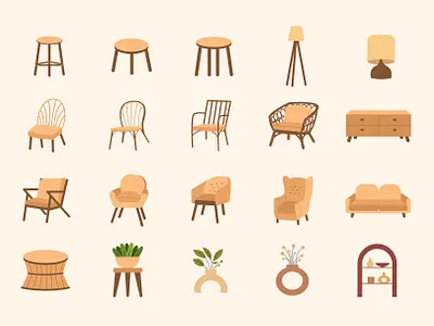 Free DEMO Boho Interior & Shape Design Element abstract bohemian boho design ill illustration trendy