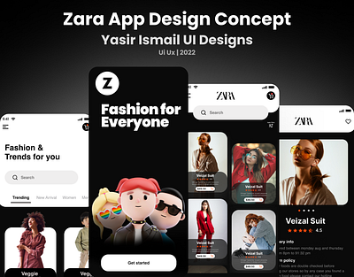 Zara App Design Concept By Yasir app app design app ui design app ui ux app ux design branding design fashion app fashion app design graphic design illustration logo typography ui ux vector zara app