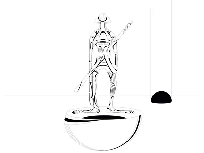 Concept Character 3 abstract adobe illustrator black and white concept art concept character design detail game game artwork game design illustration line art personal project rpg vector art world