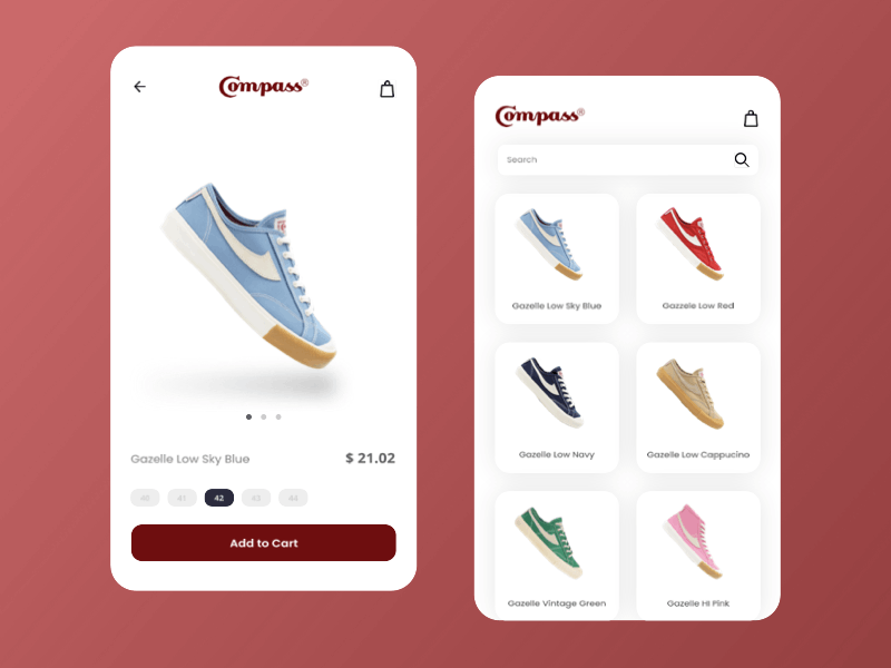 Shoes Catalog - Interaction (Rebound Shot🏀) animation animation design animation ui catalog app illustration interaction interaction design logo mini interaction mobile design motion graphics nike shoes shoes catalog app trending ui uiux