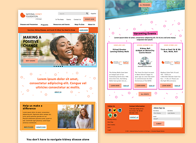 National Kidney Foundation - design and development branding development redesign ui ui design ux ux design website redesign