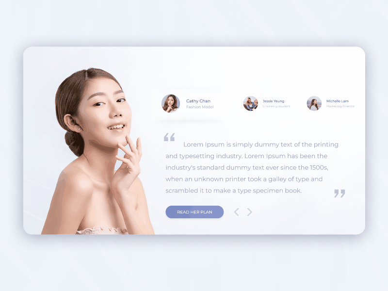 Daily UI Challenge 034 - Testimonial animation beauty concept dailyui design figma ui uidesign