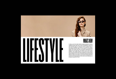 LIFESTYLE design editorial fashion landing page design layout minimal typography ui