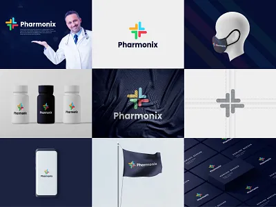 Pharmonix Logo And Brand Design brand identity branding clean clinic logo health logo healthcare logo hospital logo medical logo medicine logo minimal healthcare logo minimal logo modern creative business logo nursing home logo nursing logo pharma pharmaceutical pharmacy logo pill logo wellness logo