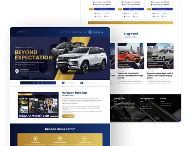 Harapan Rent Car - Rent Car Solutions Website branding design graphic design ui ux