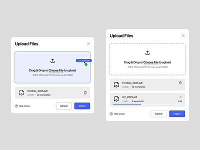 Upload Files animation dailyui darkmode figma fileupload lightmode productdesign ui uidesign uploadfiles ux uxdesign