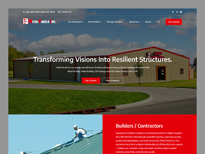 Metal Panels Inc // Web Design builders building construction panel residential roof roofing web design