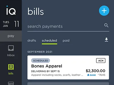 Plastiq Navigation frame listview navigation ui ux