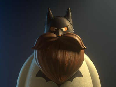 Batman 3d bat batman beard c4d character custom dark design illustration render superhero