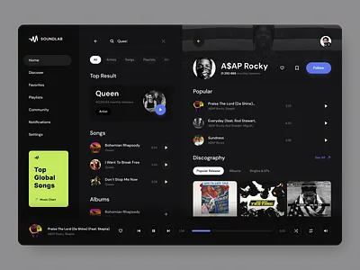 Soundlab | Music Web App concept app figma music ui ui design ux