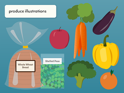 branded produce illustrations branding design graphic design illustration produce vector