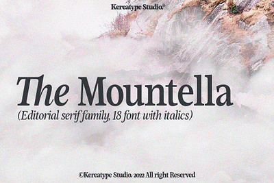 Mountella - Serif Font Family design font fonts illustration italic lettering ligatures logo logotype sans serif serif typography