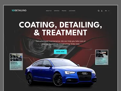 101DETAILING - Car Treatment Website Design Exploration agency car car services corporate crerative ui ui design uiux ux design website