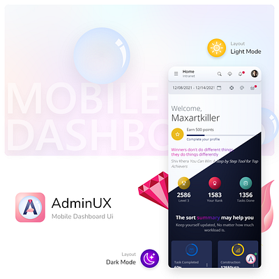 The best mobile html template UI UX designs AdminUX mobile. admin android app application bootstrap 5 dashboard design html 5 ios mobile app mobile ui ui ux web apps