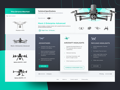 Drone Marketplace advantages black dji drone figma graphic design gray illustration illustrator market place trending uidesign web application webdesign