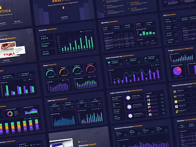 Analytics - Website & Ecommerce Analytics Report Presentation analysis dashboard design ecommerce keynote mockups powerpoint report ui web web design website
