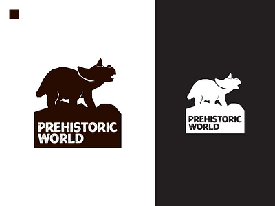 PREHISTORIC WORLD Logo big ferns daily logo daily logo challenge design dino park dinosaur amusement park graphic design logo logo design prehistoric world