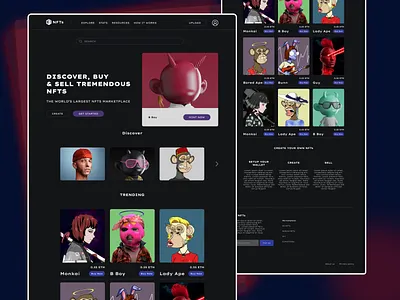 A concept for NFTs Marketplace design ui ui design ux ux design web web design