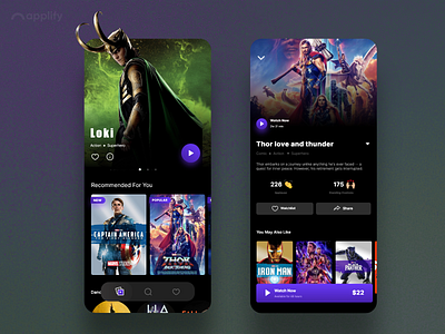 Home Screen - Stage to Screen Streaming App app app design app screens applify design graphic design mobile app mobile app design movie app movie streaming movie streaming app streaming app tv series app tv series streaming tv series streaming app ui user experience user interface ux ux design