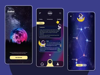 Zodiak Horoscope 3d animation branding graphic design logo mobile motion graphics ui vector zodiac