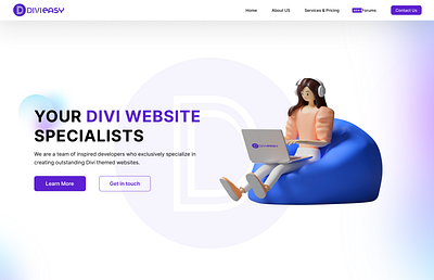 Divieasy Home Page Redesign 3d design figma home home page landing page ui ux vector web design