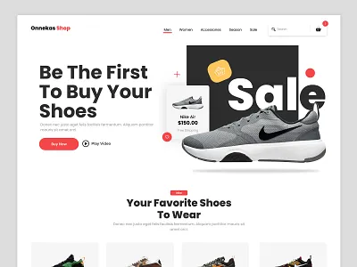 Download Free onnekas Shoes Shop Xd File Uidriver branding design shoes shopify store ui ux web website