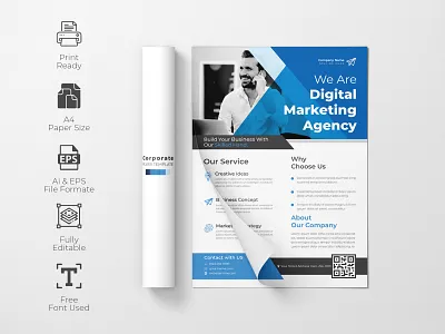 Corporate Flyer Template. branding character corporate flyer creative flyer design flyer template print typography