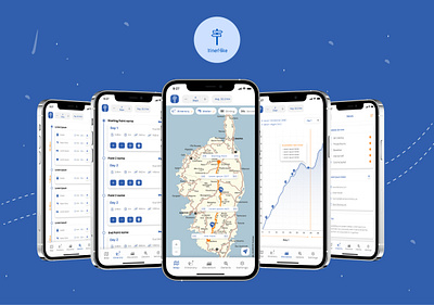 Hiking app app design app ui design branding design graphic design hiking hiking app hiking app ui illustration logo modern ui ui ui design trends ui ux design vector