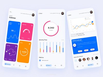 Personal Health Checker animation app design health hireme interface motion graphics rebound ui ux