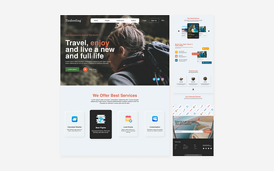 Tirahveling - Landing Page Travel enjoy landing page nature traveling uiux web design