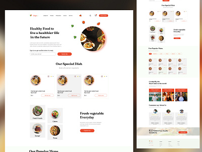 Restuarent landing page design graphic design landingpagedesign ui