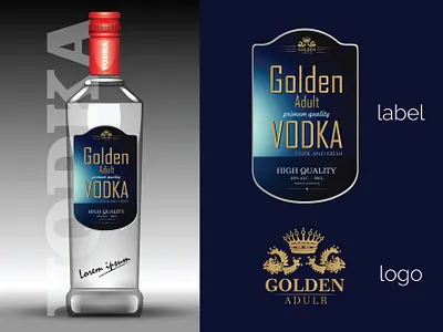 Vodka label and logo branding creative label design graphic design lavel design logo modern label vodka vodka label vodka logo