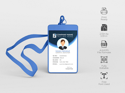 Employee ID Card company id employee id card id card identification card identity card