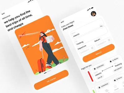 Planesting app branding design flight illustration logo plane ticket ui ux vector