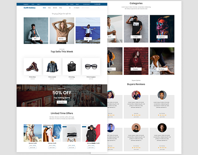 OUTFIT GALLARY home page landing page landing page design ui ui design uiux user experience user experience design user interface user interface design ux ux design web design web page design