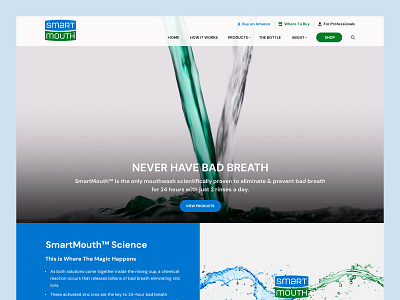 Smart Mouth // Web Design dental ecommerce mouthwash retail teeth tooth web design