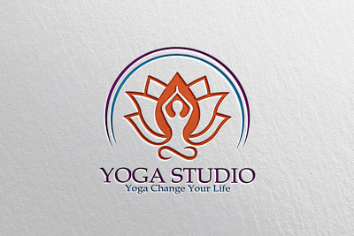 Creative Yoga Logo Design . 3d branding graphic design logo logo design logos motion graphics web design yoga yoga logo