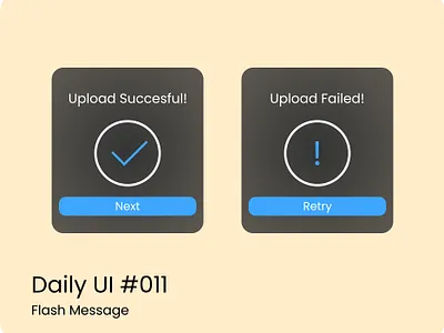 Flash Message Card Design app design ui ux