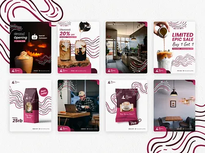 Instagram Feeds - The Academy Coffee branding coffee coffee shop coffeeshop design digital marketing feeds graphic design illustration instagram instagram feeds logo mockup poster social media