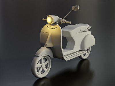 Vespa 3d art blender3d concept transportation