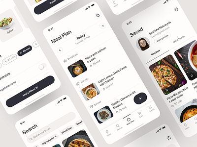 Daily Recipe - Mobile App app design cooking mobile app recipe ui ux