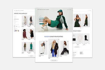 E-commerce of women's clothing. UI/UX Design. app branding ecommerce figma ui ux