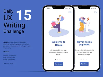 #DailyUxWriting #15 15 dailyuxwriting dailyuxwritingchallenge onboarding uxwriting