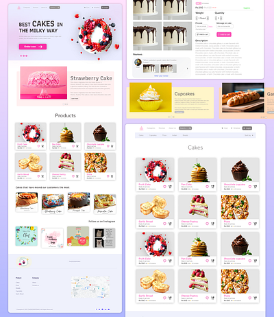 Amazing Bakery Website Design bakery website design branding design ecommerce graphic design mockup online food selling platform ui ux webdesign website website design