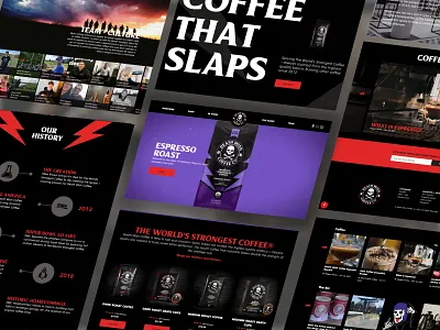 Death Wish Coffee Website Design - Shopify store brightness ecommerce shopify store ui webdesign