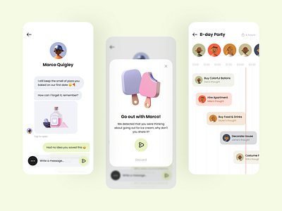 Future Messenger App app brainstorming chat clean conversation design direct messaging flat future group chat message messaging messaging app messenger minimalistic mobile send smell talk ui